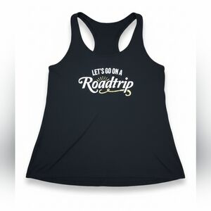 Warehouse Black 'Let's Go On A Roadtrip' Tank Top